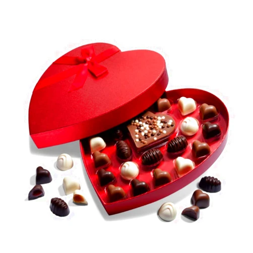 ASTOR Valentines Chocolate Candy, Valentines Day Assorted Gourmet Belgian Heart Chocolate Truffles, Gifts for Him and Her in Elegant Red Heart Gift Box. Milk, Dark, Strawberry, 6 Flavors with 24 Treats