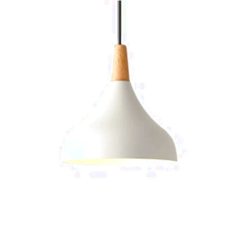 CHENKUI Chandeliers Macaron Wood Art LampShade Coffee Shop Hanging Indoor Pendant Light,E26/E27 Base Single Head Creative Counter Ceiling Light for Loft,Home,Office,Restaurant,Dining Room