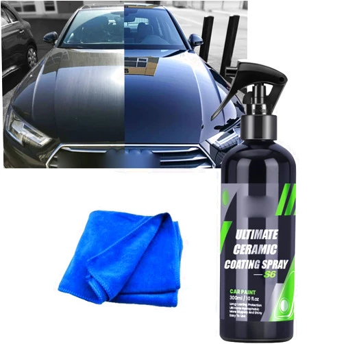 Beercaar USA Car Coating Spray, Ceramic Coating Spray All-in-One Polish Spot Removal, AutoRefine USA Car Coating Spray, S6 Ultimate Ceramic Coating Spray, Ceramic Coating Agent for Cars (100ml (2-4 cars))
