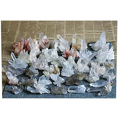 Unknowm Decor Stone 100g Goodear Natural White Crystal Column Nunatak Gravel Radiation Energy Stone Decoration