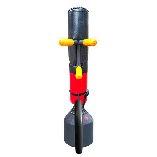 CSBH Portable Wing Chun Dummy for Tree or Soft Object, Portable Wooden Dummy Wing Chun Parts Tied Tree Spring Stump Parts Chinese Kong Fu Training Wall Mounted for Sandbag/Tree (3 Arms, 1 Leg)