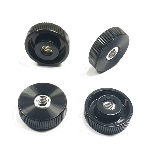 Shear-Loc 20 Thumb Nuts 1/4-20 x 1 Inch Wide Knurled Plastic Head Thumb Nuts - Made in USA