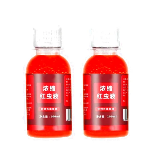 NGPCLYINYI 2PCS Red 40 Fishing Liquid, Red Ink Fishing,Fishing Bait,Red Fish attractants, Fishing Liquid Bait, Bait Fish Additive,Fish Lure Attraction Enhancer for Trout, Cod, Carp, Bass(100ml*2)