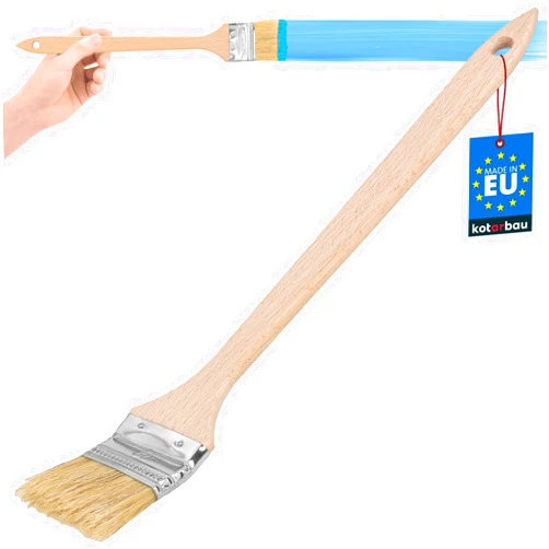 KOTARBAU® Radiator Brush 50 mm Angle Paint Brush Varnish Brush Painting Brush Wooden Brush for Hard to Access Areas +