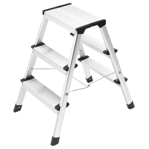 Hailo 4443-701 D60 StandardLine Aluminum, 3-Step Stool, Step Ladder