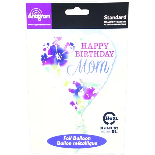 Betallic Burton & Burton Happy Birthday Mom Foil/Mylar Balloon