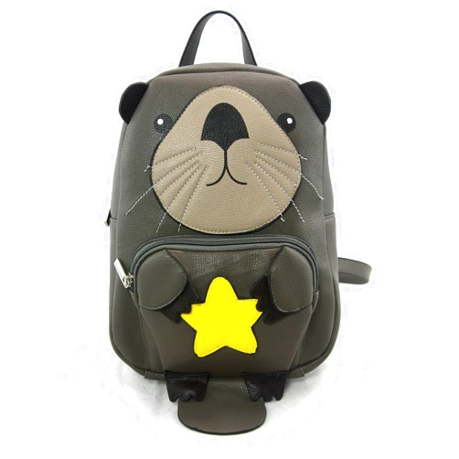 WonderMolly Sleepyville Critters: Mini Otter Backpack In Vinyl Material