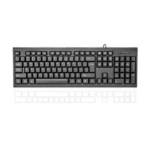 Guiheng Wired Computer Keyboard, Plug Play USB, Large Number Pad, LED Indicators，Ergonomic, Foldable Stands,Anti-Wear Letters Full Size Keyboard,for Windows Mac PC Laptop-Black