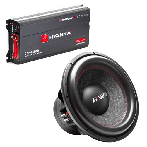 H YANKA BSF-10-2 Car Subwoofer paired with The HYANKA CDP-1500D Amplifier Delivers Unmatched Audio Pleasure, Boasting Thunderous Low-Frequency Impact and Exceptional high-Fidelity Sound Quality