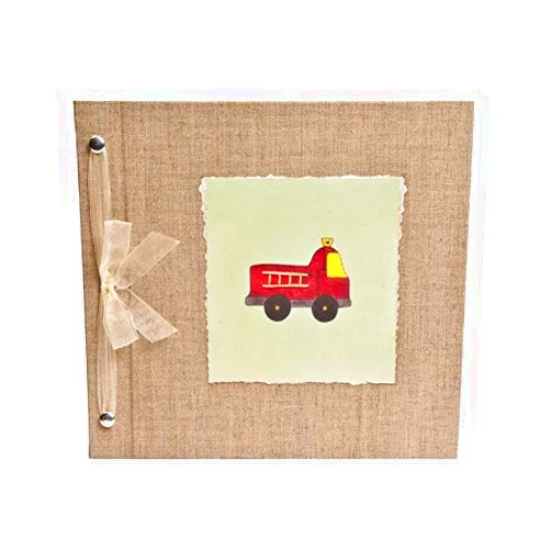 Hugs and Kisses XO Beautiful Baby Memory Book Keepsake, Hugs and Kisses XO, Baby Boy, Fire Truck, Baby Journal and Photo Album