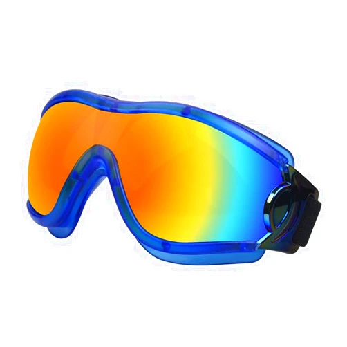 SANPLMG Dog Soft Cute Sunglasses,Pet Goggles,Flexible Frame,Wind Proof,Dust Proof,Eye Protection,with Adjustable Straps,Small & Medium Dogs for Outdoor Cycling,Ski,Motorcycle SP3003 (Blue/Red)