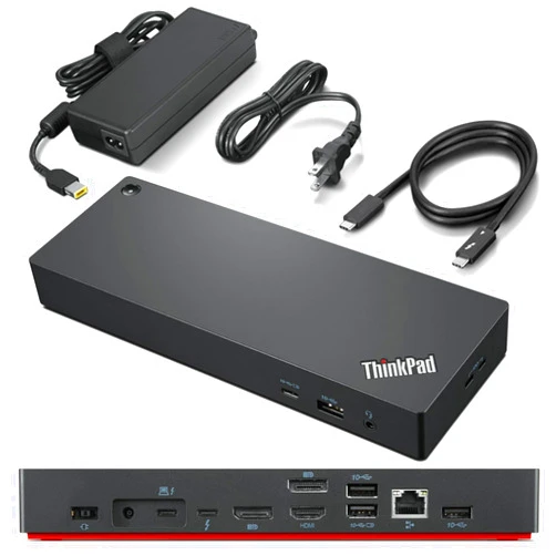 Lenovo ThinkPad Universal Thunderbolt 4 Dock, 4 Displays, Dynamic Power Charging up to 100W, Black