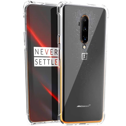 Osophter for Oneplus 7T Pro Case Clear Transparent Reinforced Corners TPU Shock-Absorption Flexible Cell Phone Cover for One Plus 7T Pro 5G McLaren (Clear)