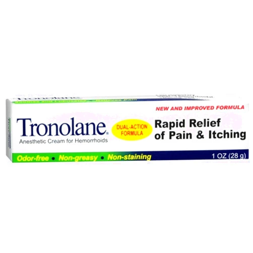 Tronolane Dual Action Anesthetic Cream For Hemorrhoids (1 Oz)