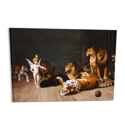 Generic Whoever You Are, Here Is Your Master-Jean Leon Gerome Wall Art Poster Scroll Canvas Painting Picture Living Room Decor Home Framed/Unframed 08x12inch(20x30cm)