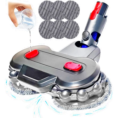 RULA Wet Mop Head Attachment for Dyson v15 v7 v8 v10 v11, Hardwood Floor Mopping Cleaning for sv10 sv11 sv12 sv14 Vacuum Attachments with 6 Pads Tank and Cup【2025】v12/sv18/Ball/Slim NOT Compatible (28)