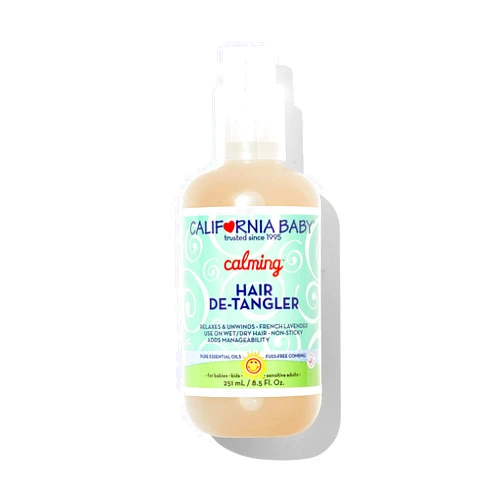 California Baby Calming Detangler Spray | Plant-Based | Detangles Hair & Adds Shine | Light Lavender Scent | Allergy-Friendly | Gentle Leave in Conditioner Spray | 251 mL / 8.5 fl. oz.