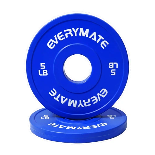 EVERYMATE Change Weight Plates 1.25LB 2.5LB 5LB Set Fractional Plate Olympic Bumper Plates for Cross Training Bumper Weight Plates Steel Insert Strength Training Weight Plates