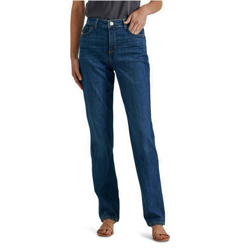 Lee Women's Petite Instantly Slims Classic Relaxed Fit Monroe Straight Leg Jean