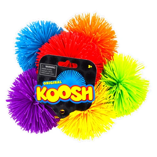 Koosh Balls 3 inch, 3 Pack Assorted Colors - Kids' Beach & Outdoor Fun, Ages 3+