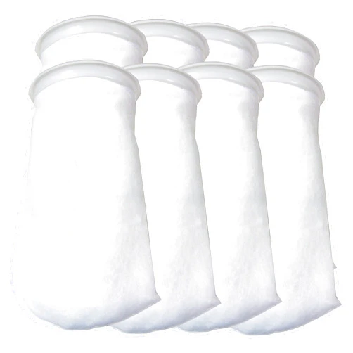 Encompass All 8 Pack - 7 Inch Ring Filter Socks 200 Micron - Aquarium Felt Filter Bags -7 Inch Ring by 16 Inch Long - Fits Eshopps - AM Brand