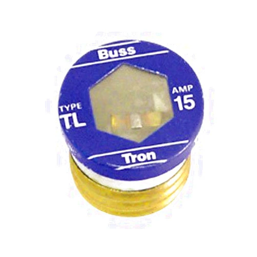 Bussmann BP/TL-15 15 Amp Time Delay, Loaded Link Edison Base Plug Fuse, 125V UL Listed Carded, 3-Pack by Bussmann