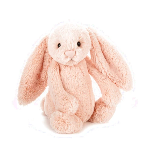Jellycat Bashful Blush Bunny Stuffed Animal, Medium 12 inches - Rabbit and Bunny Plush Toy - Classic Children's Gift