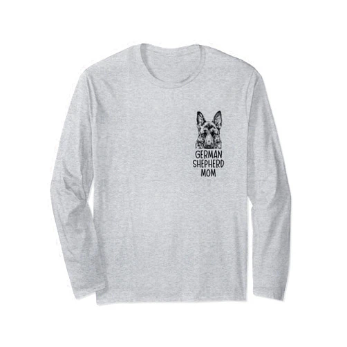 German Shepherd GSD Dog Mom Pocket German Shepherd Mom Pocket Alsatian GSD Dog Mama Long Sleeve T-Shirt