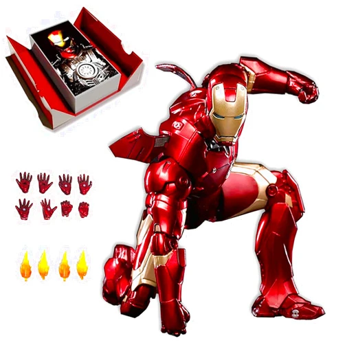 GSUCIIL Iron Man Movie Series-Iron Man Action Figures-Iron Man Mark Series Dolls-Iron Man Toys-10th Anniversary Collector's Edition (7 inches) (Mark 3)