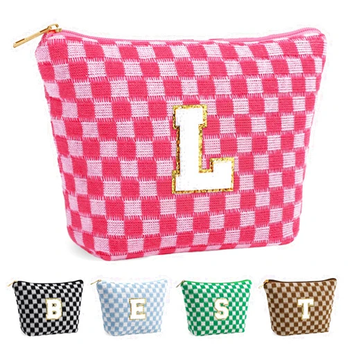 YOOLIFE Gifts for Girls Kids - Teen Girl Teenage Gifts Idea, Sweet Girls Gift, 7 8 9 10 11 12 13 14 15 16 Year Old Girl Birthday Gifts, Personalized Gifts for Girls, Initial Makeup Bag Pink L