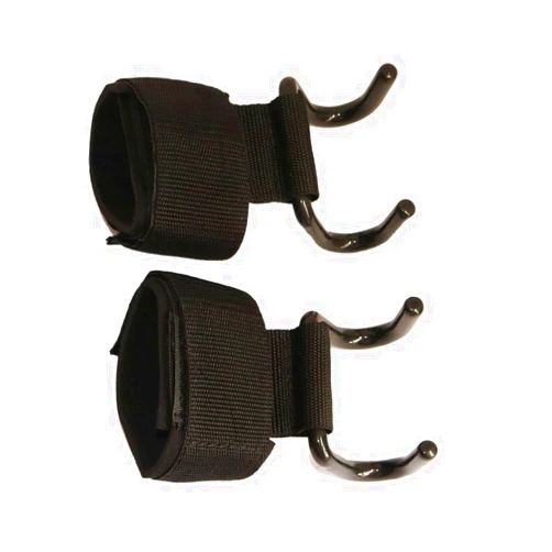 Wellsem Weight Lifting Hooks Wrist Wraps Power Training Gym Grips Straps for Grip Assist During Deadlifts, Rows, Pulldowns, and Shrugs (1 Pair)