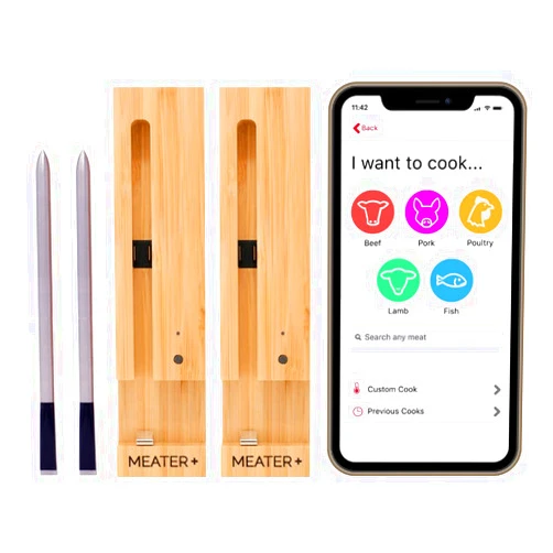 MEATER Plus: Dual Bundle | Long Range Wireless Smart Meat Thermometer | for The Oven, Grill, Kitchen, BBQ, Smoker, Rotisserie