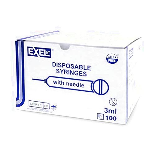 Exel International Exel 3mL Luer Lock Syringe, 25G X 1 1/2