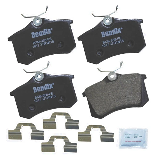 Bendix Priority1 CFM1017 Rear Brake Pads for A1,A3,A4,Quattro,A6,A8 Allroad S6,TT,Megane,Scenic,II,Seat Alhambra,Cordoba,Ibiza,Leon,Nuevo Toledo,Beetle,Cabrio,Golf,SportWagen,Jetta,City,Passat,Polo