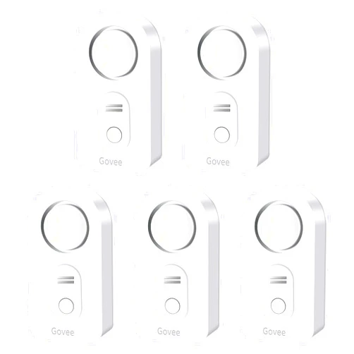 Govee Water Leak Detectors 5 Pack, 100dB Adjustable Audio Alarm Sensor, Sensitive Leak and Drip Alert, for Kitchen Bathroom Basement (Battery Included)