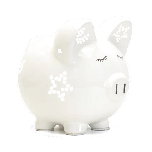 Child To Cherish - Night Light Piggy Bank, White