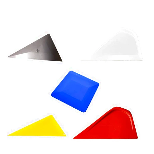 AE Quality Film AE Quality Tools 5pc Card, Little Foot Set Auto Window Film Tint Application Vinyl Wrap Tool Kit, Window Glass Protective Film Applicator Edge/Corner Squeegees Scraper