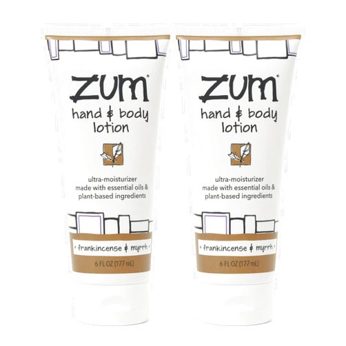 Zum Hand and Body Lotion - Frankincense & Myrrh - 6 fl oz (2 Pack)