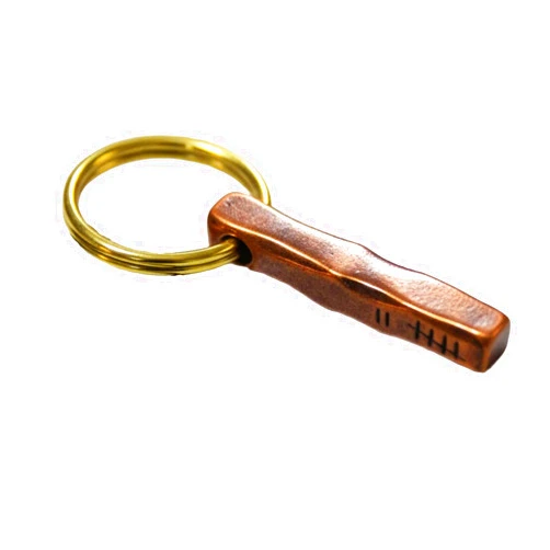 Cuffsecret Copper Anniversary Keychain – 7th Gift for Him or Her, Solid Copper with Brass Rings, Minimalist Keychain for Couples