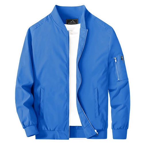 MAGCOMSEN Men's Jacket Lightweight Bomber Jacket Casual Windbreaker Jackets Windproof Zip Up Coats with 5 Pockets