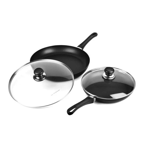 Scanpan Classic Nonstick Fry Pan Skillet Set with Lids (10.25 & 12.5-inch)