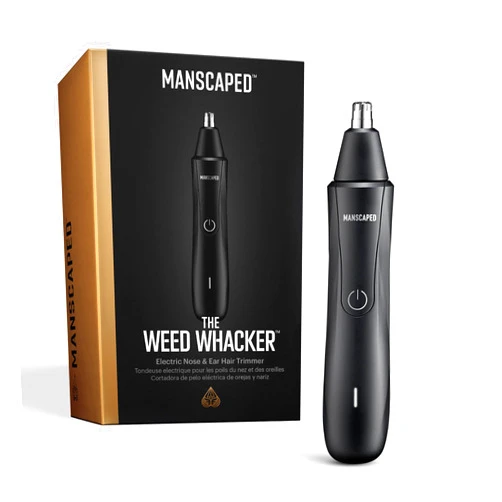 MANSCAPED™ The Weed Whacker™ Nose and Ear Hair Trimmer – 9,000 RPM Precision Tool with Rechargeable Battery, Wet/Dry, Easy to Clean, Hypoallergenic Stainless Steel Replaceable Blade