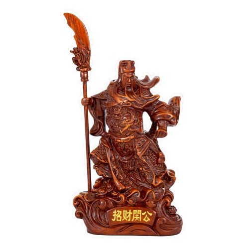FENGSHUI-CAISHEN Small Guan Yu Statue - God of Wealth and Fortune, Feng Shui Decor, Guan Gong Sculpture, Kwan Kung Figurines