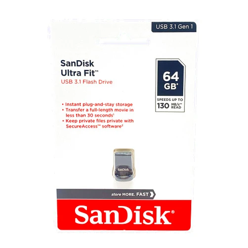 SanDisk 64GB Ultra Fit USB 3.1 Flash Drive - SDCZ430-064G-G46