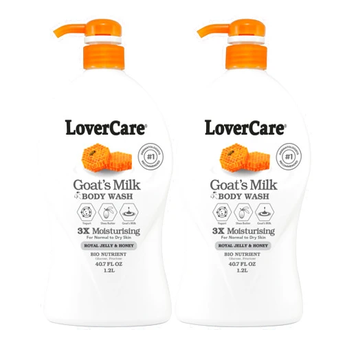 Lover's Care LoverCare Goat's Milk Moisturizing Body Wash Shower Cream Royal Jelly & Honey 40.7 Fl.Oz - 2-pack…