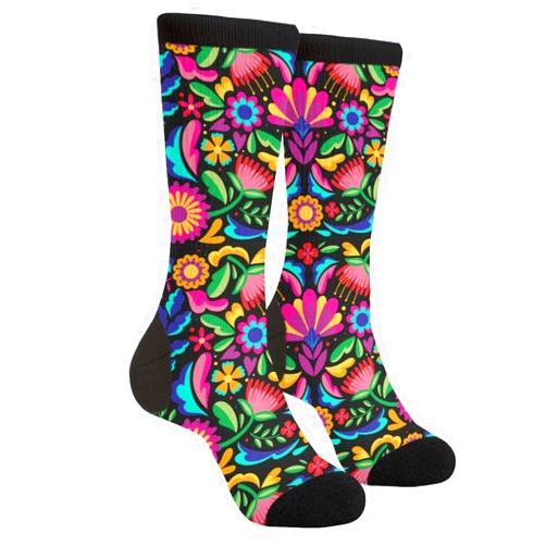 Rciokov Colorful Flowers Funny Novelty Socks Casual Athletic Crazy Cute Crew Socks For Women Men
