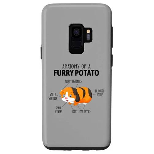 Cute Furry Potato Guinea with Smiling face Tee. Galaxy S9 Funny Anatomy Of A Furry Potato Guinea Pig Lover Gift Case