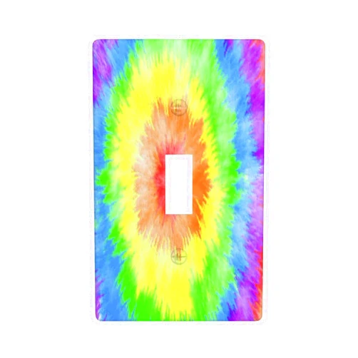 STUYKDIA Tie Dye Single Toggle Decorative Wall Plate, Home Decoration Corridor Switch Panel