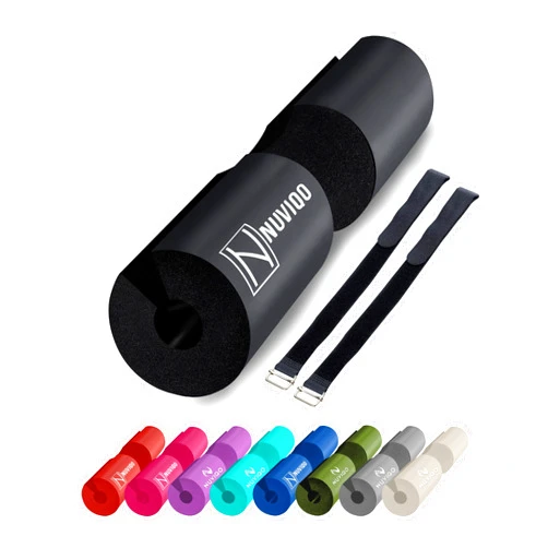 Nuviqo Barbell Pad Squat Pad for Lunges and Squats - Hip Thrust Pad for Standard and Olympic Bars - Provides Cushion to Neck and Shoulders While Training