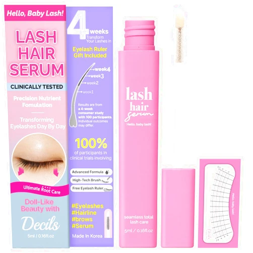 DECILS Korean Lash Serum - to Grow Lashes Eyebrow Eyelash Growth Suero Crecimiento Suero De Pestañas
